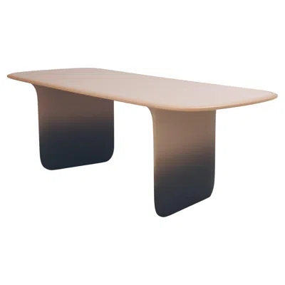 Pre-owned Matteo Cibic 21st Century  Table Lacquered Mdf Extraclear Glass Scapin Collezioni In Brown