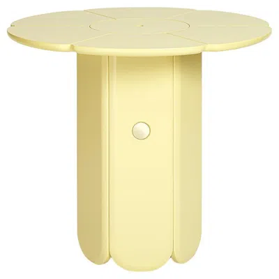 Pre-owned Matteo Cibic 21st Century  Yellow Vase Table Matt Lacquered Mdf Scapin Collezioni