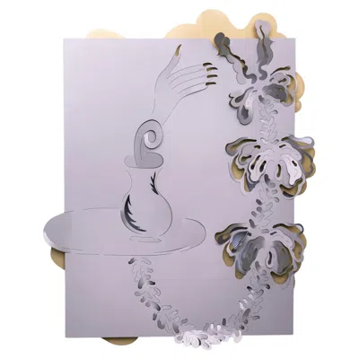 Pre-owned Matteo Cibic Contemporary Oracolo Tapestries In Aluminium By Altreforme In Gray