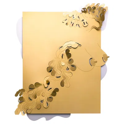 Pre-owned Matteo Cibic Contemporary Venere Tapestries In Aluminium By Altreforme In Orange