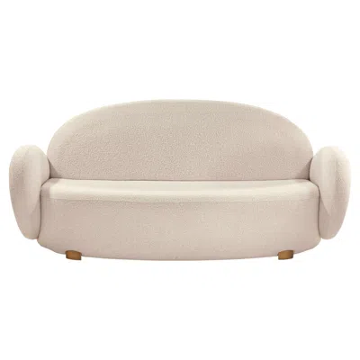Pre-owned Matteo Cibic Dolce Sofa Ivory With Plush Boucle Fabric By  In White