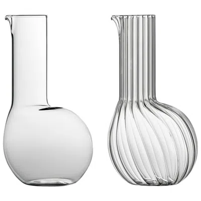 Pre-owned Matteo Cibic Dudù High Mouth Blown Glass Carafe Designed By  In Gray