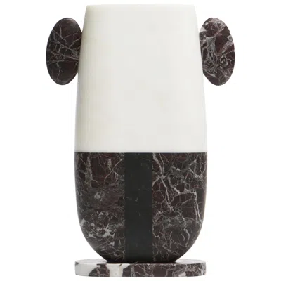 Pre-owned Matteo Cibic New Modern Vase In Marble, Creator  In Black