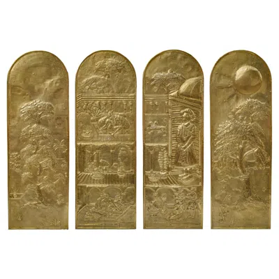 Pre-owned Matteo Cibic Palace Panel In Brass Repousse In Brown
