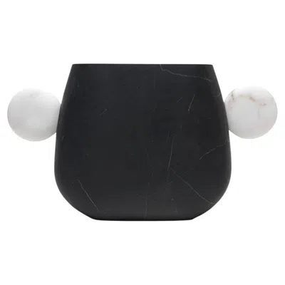 Pre-owned Matteo Cibic Taca Marble Vase By  In Black