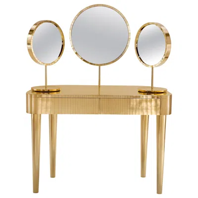 Pre-owned Matteo Cibic Woman In Paris Vanity Table In Brass By  In Sand