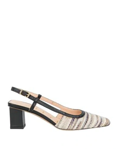 Matteo Pitti Bologna Woman Pumps Ivory Size 6 Leather, Textile Fibers In White