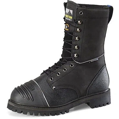 Pre-owned Matterhorn Men's 10” Steel Toe Waterproof Insulated Internal Metatarsal Guard Wo In Black