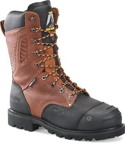 Pre-owned Matterhorn Men's 12” Nickel Carbon Composite Toe Waterproof D30 Internal Metatar In Brown