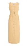 Matthew Bruch Apron Linen-blend Cargo Midi Dress