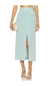 Matthew Bruch Belted Maxi Pencil Skirt