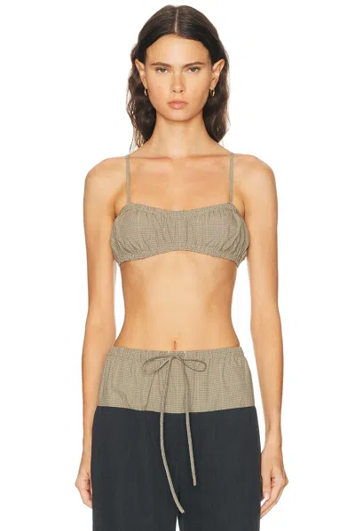 Matthew Bruch Bubble Bandeau Crop Top In Multi