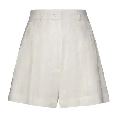 Matthew Bruch Button Pleated Short In White