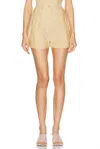 Matthew Bruch Button Pleated Short In Multi