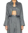 Matthew Bruch Button Up Denim Jacket In Multi