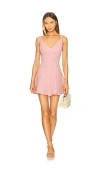 Matthew Bruch Camisole Flutter Mini Dress In Pink