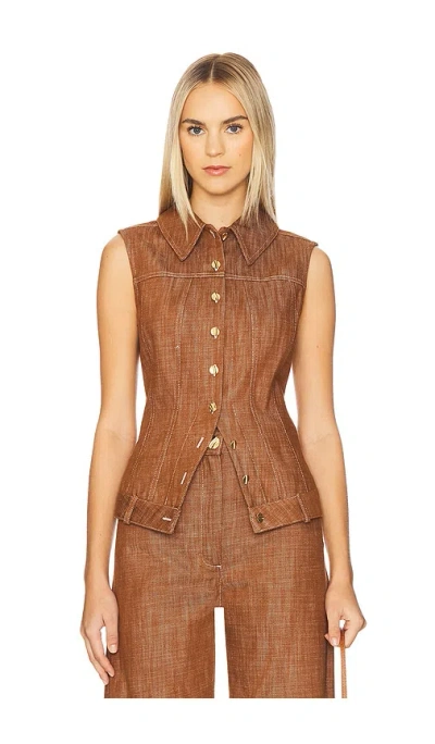MATTHEW BRUCH COLLARED BUTTON DOWN VEST