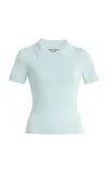 Matthew Bruch Collared Knit T-shirt In Blue