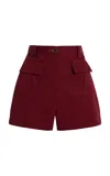 Matthew Bruch Cotton-twill Cargo Hot Shorts In Burgundy