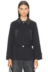 Matthew Bruch Cropped Barn Jacket In Black