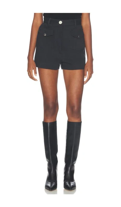 Matthew Bruch Denim Pocket Hot Short In Black