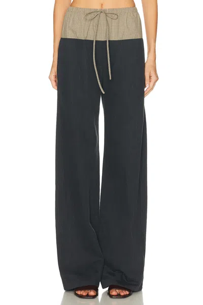 Matthew Bruch Drawstring Combo Pant In Multi