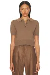 Matthew Bruch Eyelet Trim Knit Polo Top