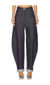 Matthew Bruch High-waist Barrel Jeans In 데님