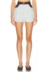 Matthew Bruch High-waist Combo Hot Short In Neutral