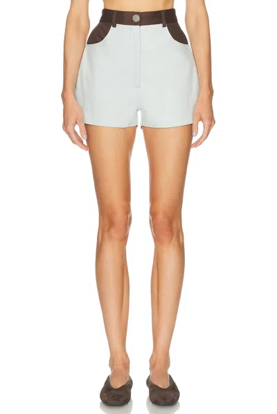 Matthew Bruch High Waist Combo Hot Short In White