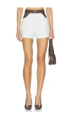 Matthew Bruch High-waist Combo Hot Short In White