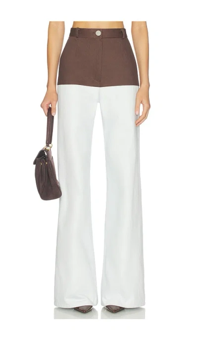 Matthew Bruch High-waist Combo Jeans In Multi