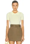 Matthew Bruch Knit Collared Tee In White