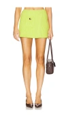 Matthew Bruch Knit Skort In Lime Knit