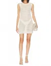 Matthew Bruch Knit Tank Mini Dress In Cream In Gray