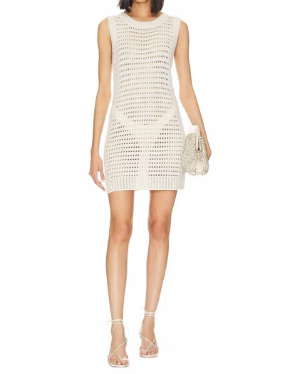 Matthew Bruch Knit Tank Mini Dress In Cream In Gray