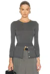Matthew Bruch Layered Long Sleeve Sweater In Gray