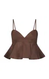 Matthew Bruch Linen Crop Top