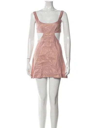 Pre-owned Matthew Bruch Linen Mini Dress