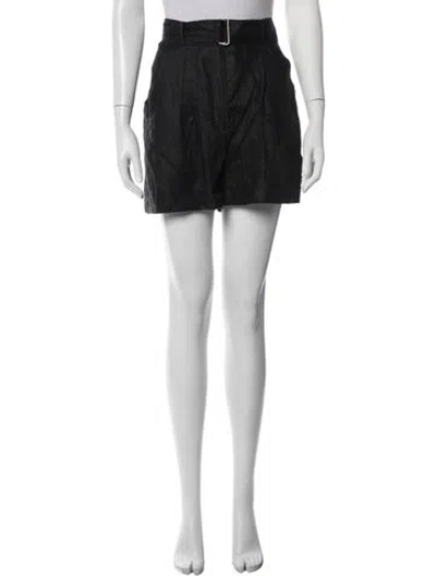 Pre-owned Matthew Bruch Linen Mini Shorts In White