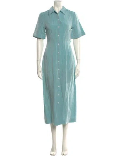 Pre-owned Matthew Bruch Long Dress W/ Tags In Blue