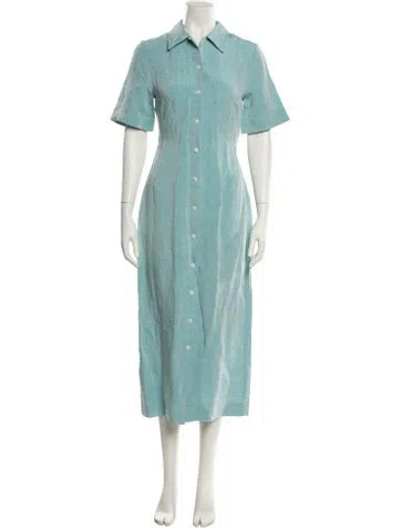 Pre-owned Matthew Bruch Long Dress W/ Tags In Blue