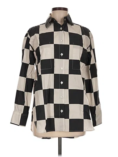 Pre-owned Matthew Bruch Long Sleeve Button Down Shirt In Black