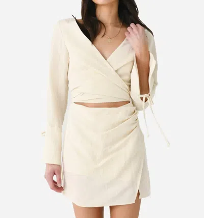 beige linen wrap dress Beige Twill Maxi Shirt Dress Casual Style