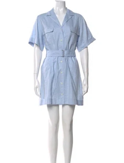 Pre-owned Matthew Bruch Mini Dress In Blue