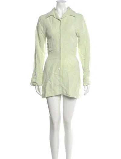 Pre-owned Matthew Bruch Mini Dress In Green