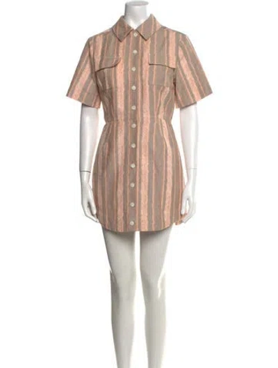 Pre-owned Matthew Bruch Mini Dress In Multi