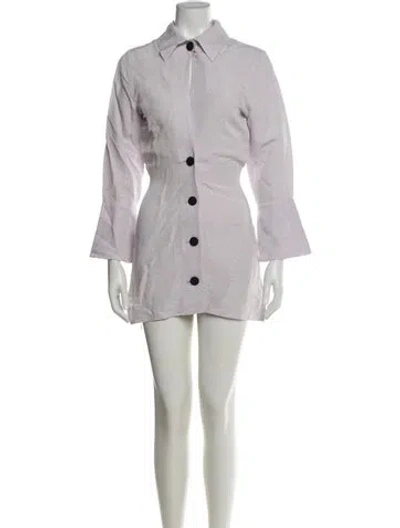 Pre-owned Matthew Bruch Mini Dress In Purple