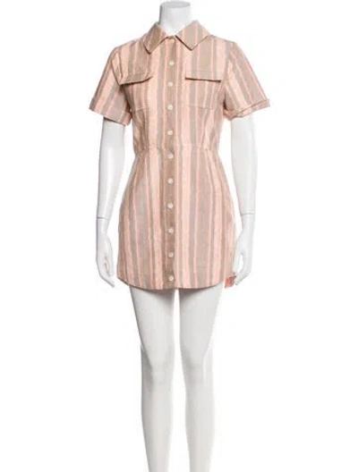 Pre-owned Matthew Bruch Mini Dress W/ Tags In Neutral