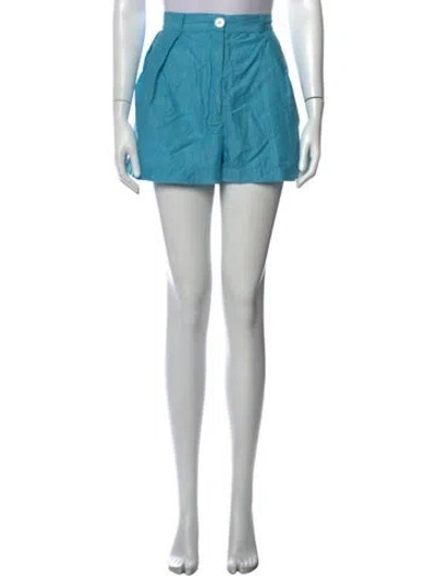 Pre-owned Matthew Bruch Mini Shorts In Blue
